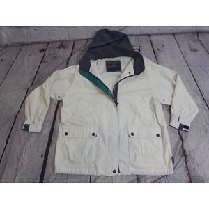 Pacific Trail Hooded Parka Jacket Mens XL Cream Utility Gorpcore Outdoor FLAW